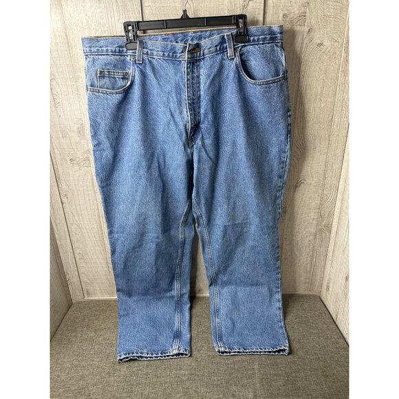 Mens Members Mark Blue Denim Jeans 40x29 Relaxed Fit Straight Leg - Picture 1 of 5